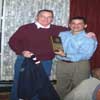 Bob O'Leary receives lifetime membership plaque from President John Shaheen